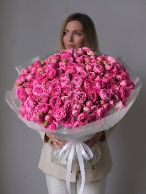Букет из 51 розы Мисти баблз