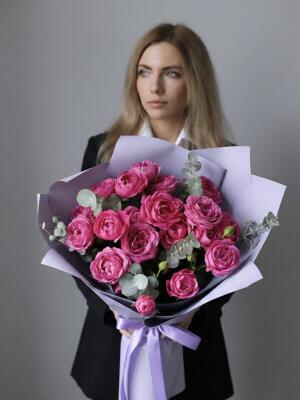 Букет из пионовидных роз Мисти баблз С